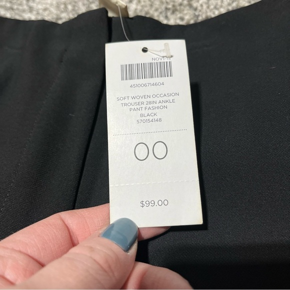 NWT Chico's The Ultimate Fit Trouser 28 In Black Ankle Pants Size 00 $99 Retail - Picture 2 of 13